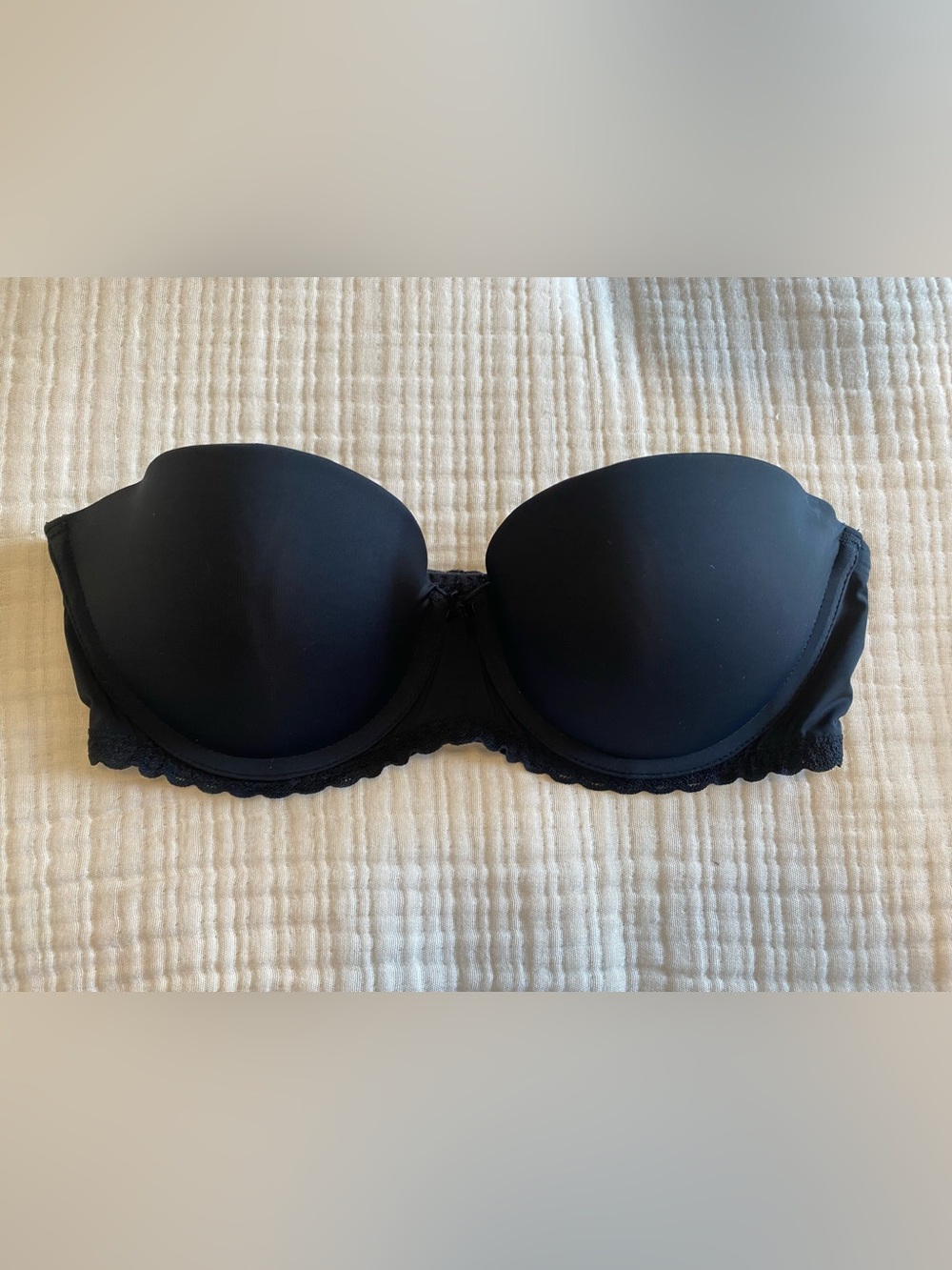 Aerie Black Lace Bra 34C Molded Cups Underwire Adjustable Straps